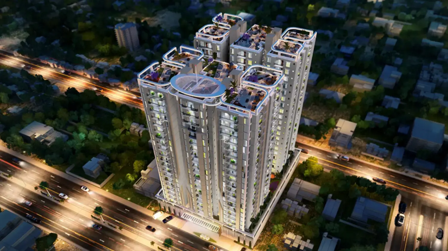 AA Enclave Tower Aerial view